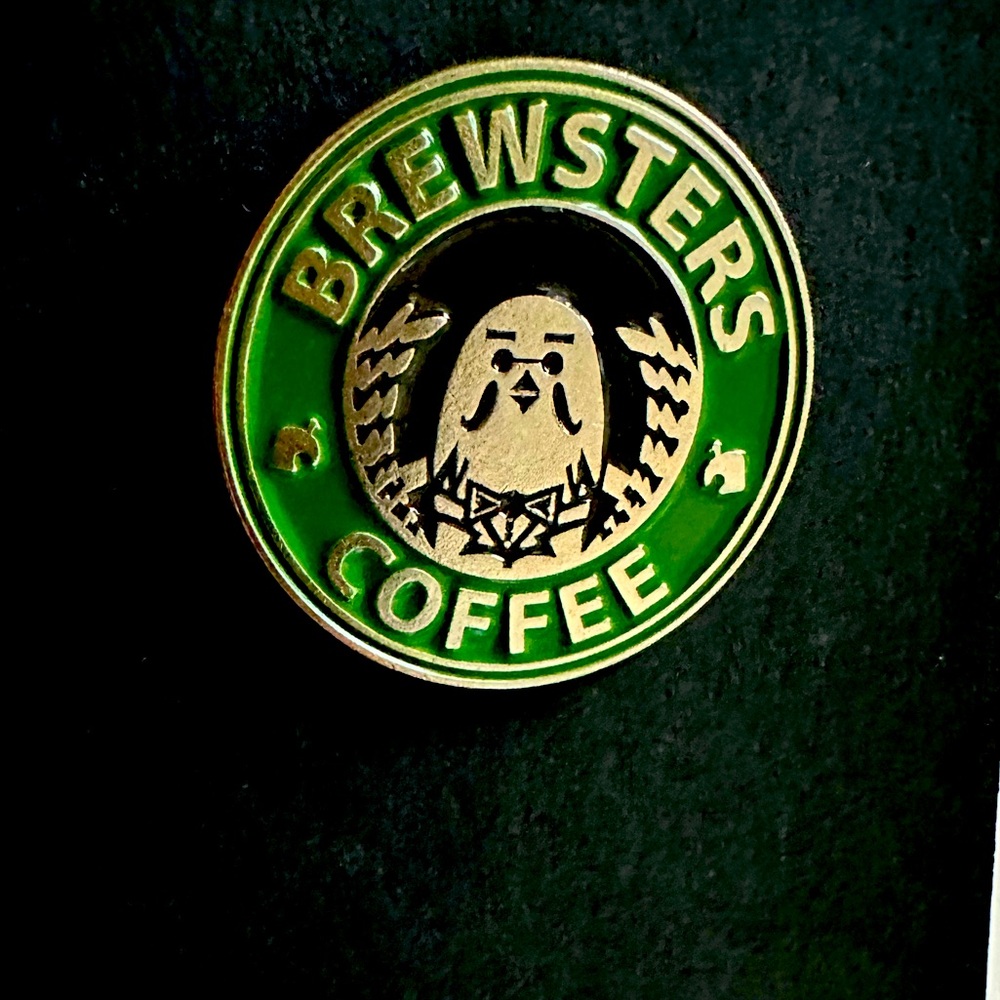 Animal Crossing Brewsters Coffee enamel pin